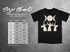 Size chart for Comfort Colors 1717 adult tee with width and length measurements in inches.