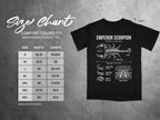 Comfort Colors 1717 garment size chart in inches.