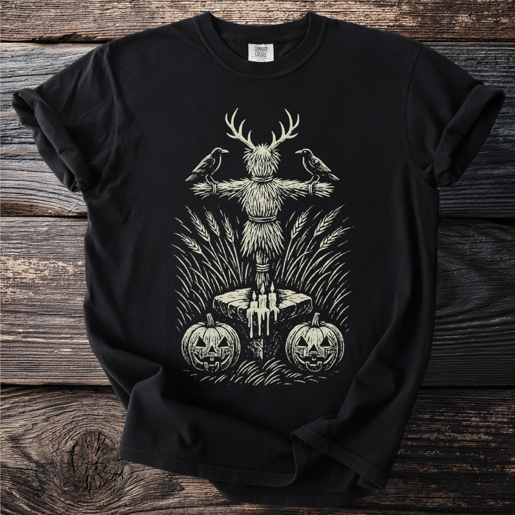 The Antlered Scarecrow: Crows and Pumpkins