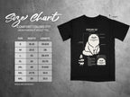 Comfort Colors 1717 heavyweight adult tee size chart with Persian cat diagram.
