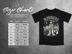 Comfort Colors 1717 garment size chart in inches.