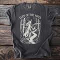 Dark t-shirt with "Elen of the Ways" text and forest graphic with deer.