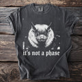 Comfort Colors t-shirt with bat graphic and text "it's not a phase."