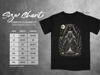 Comfort Colors 1717 heavyweight adult tee size chart with measurements for width and length.