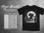 T-shirt size chart with measurements for Comfort Colors 1717 heavyweight adult tee.