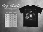 Comfort Colors 1717 heavyweight adult tee size chart with measurements.