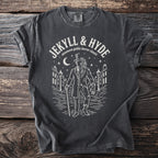 T-shirt with Jekyll & Hyde silhouette and text.