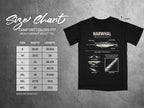 Comfort Colors 1717 garment size chart in inches.