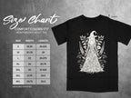 Comfort Colors 1717 heavyweight adult tee size chart with measurements in inches.