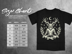 T-shirt size chart for Comfort Colors 1717 heavyweight adult tee with measurements.