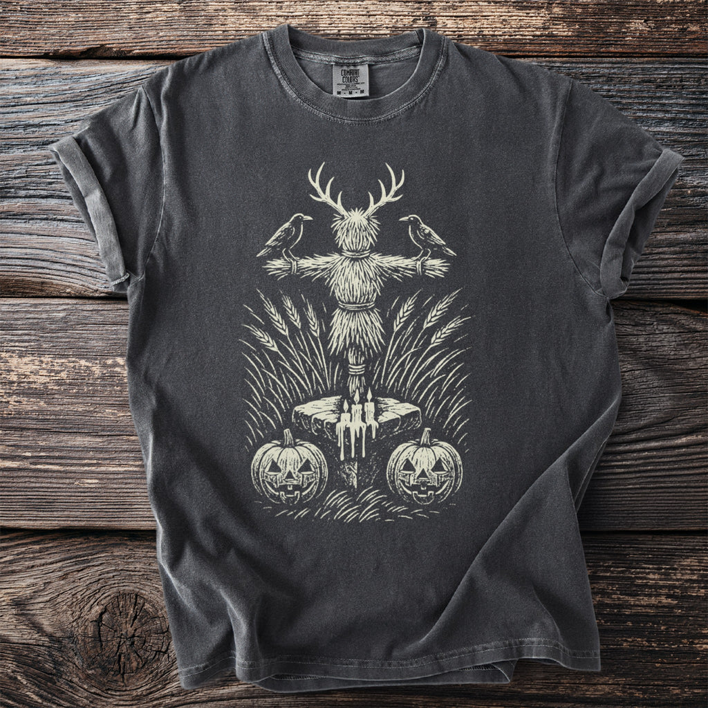 The Antlered Scarecrow: Crows and Pumpkins