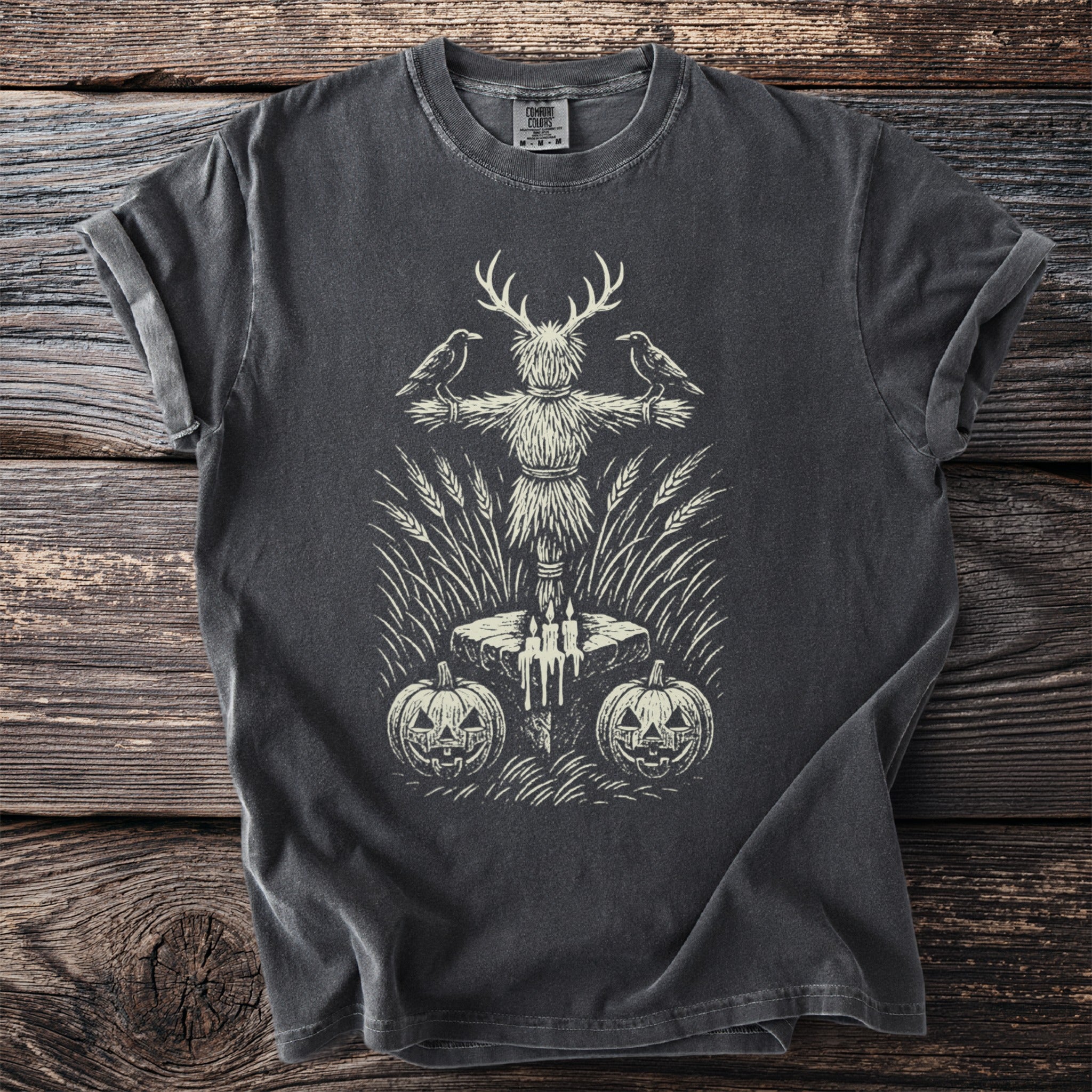 The Antlered Scarecrow: Crows and Pumpkins